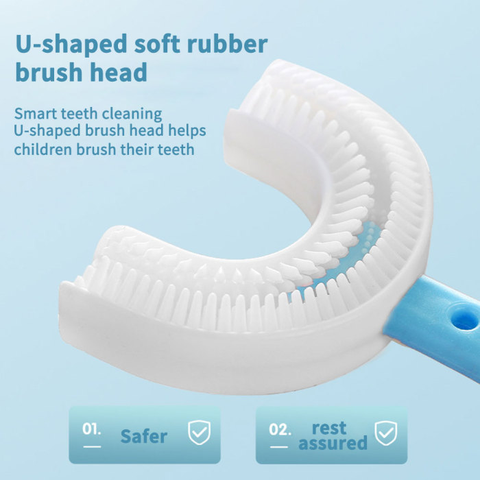 Kids Toothbrush Infant Toothbrush with Handle Silicone Oral Care Cleaning Brush for Toddlers Ages 2-12