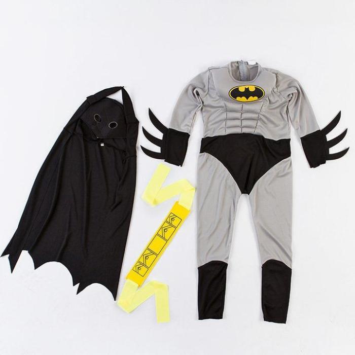 Batman Cosplay Muscle Jumpsuit Halloween Costumes For Kids