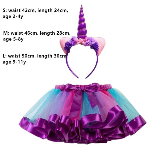 Girls Unicorn Dress Costume Rainbow Tutu Princess Cosplay Birthday Party Dress Children Kids Halloween Carnival Unicorn Clothes