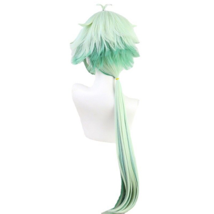 Genshin Impact Sucrose 85Cm Long Green Apple Anime Cosplay Heat Resistant Synthetic Wigs Halloween