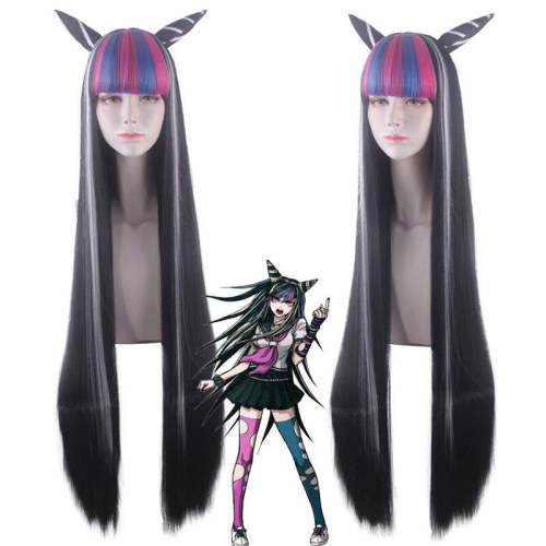 Danganronpa Mioda Ibuki Long Heat Resistant Synthetic Hair Perucas Cosplay Wig + Wig Cap
