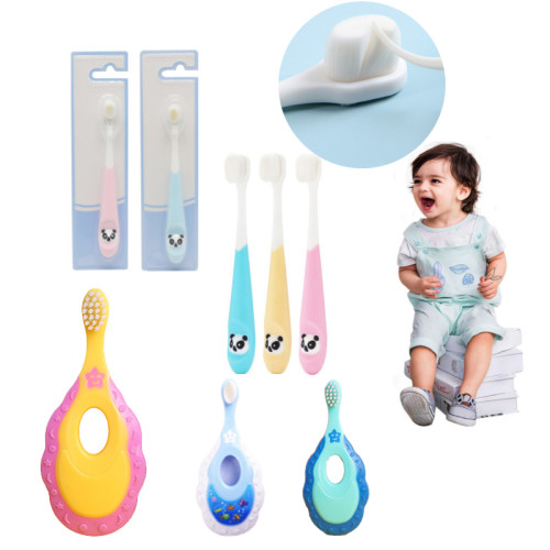 Kids Toothbrush Infant Toothbrush with Handle Silicone Oral Care Cleaning Brush for Toddlers Ages 2-12