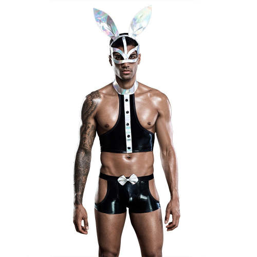 Sexy Bunny Boy Costume For Men Night Club Uniform Adult