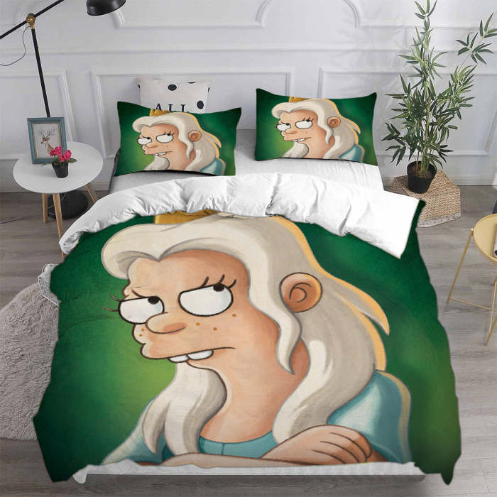 Disenchantment Season 1  Cosplay Bedding Set Duvet Cover Pillowcases Halloween Home Decor