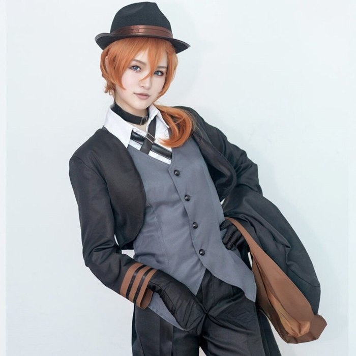 Anime Chuya Nakahara Bungou Stray Dogs Port Mafia Cosplay Chuya Nakahara Costume Halloween Uniforms Suits