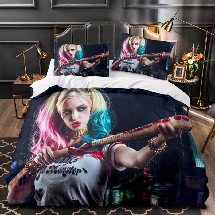Suicide Squad Harley Quinn Deadpool Bedding Set Quilt Duvet Cover Sets