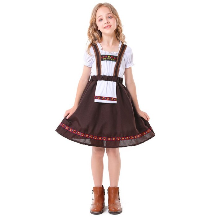 Beer Girl Dress Bavaria Oktoberfest Costume For Kids