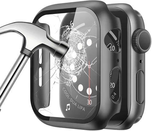 Glass+Cover For Apple Watch case 45mm 41mm 44mm 40mm 42mm 38mm iWatch Accessorie Screen Protector Apple watch serie 3 4 5 6 SE 7