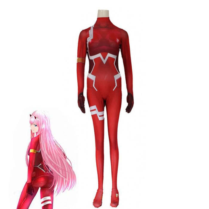 Anime Darling In The Franxx Code 002 Cosplay Pink Wig Devil Horns Headdress Halloween Carnival Costume For Women
