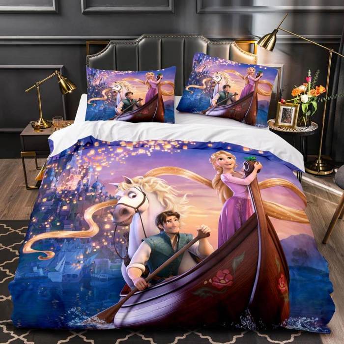 Princess Snow White Cinderella Belle Bedding Set Quilt Duvet Cover Sets