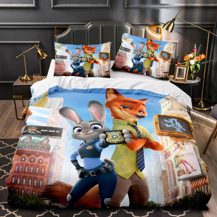 Zootopia Bedding Cosplay Quilt Duvet Covers Decoration Bed