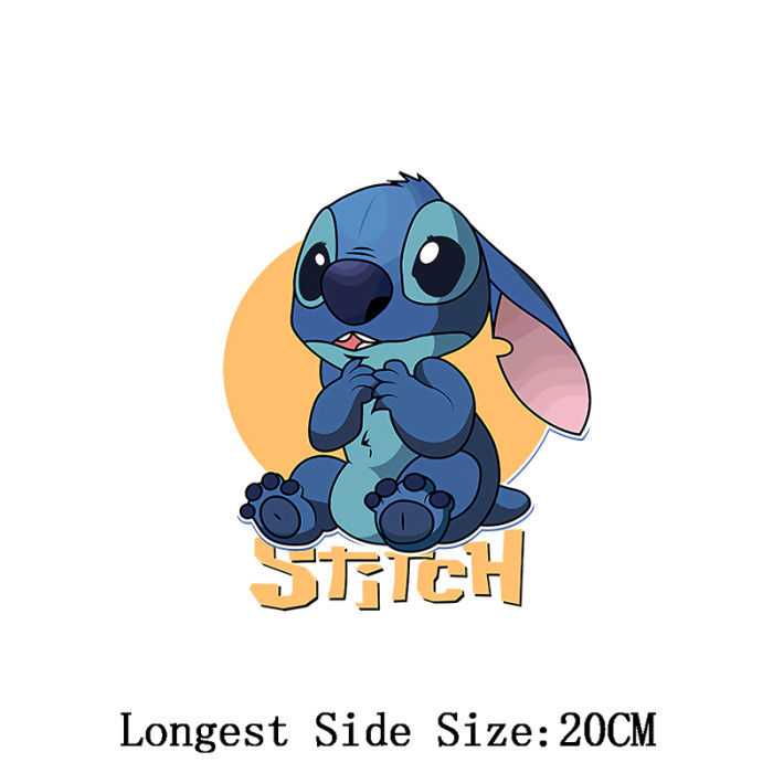 Disney Lilo & Stitch Heat Transfer Stickers for Women T Shirts/Sweatshirt Cartoon Stitch Eat Watermelon Patches Garment Stickers