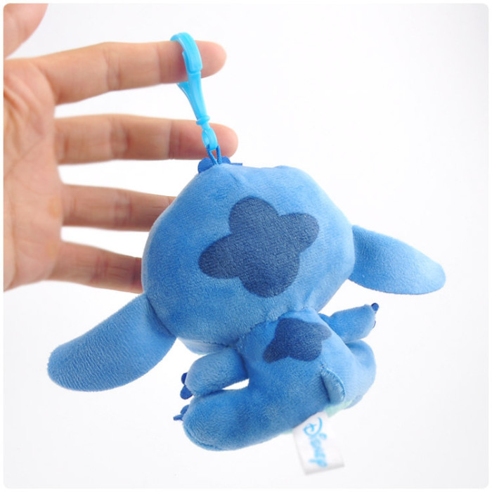 4 10cm  Lilo Stitch Plush Toys Dolls with Plastic hook Plush Keychain Pendant Soft Stuffed For Kids Baby Gifts