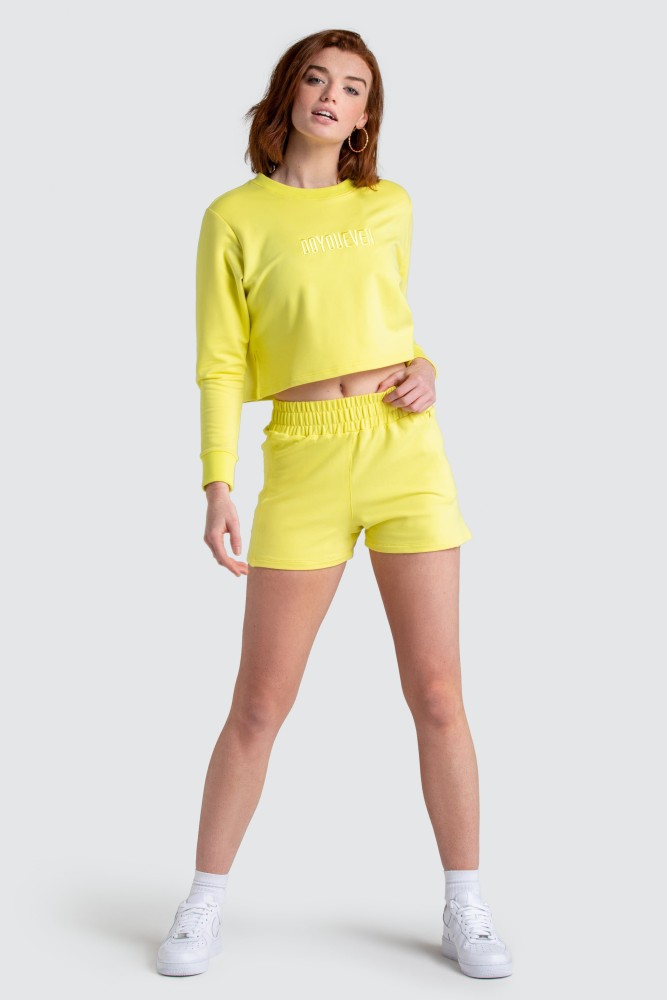 Staple Cropped Jumper - Yellow