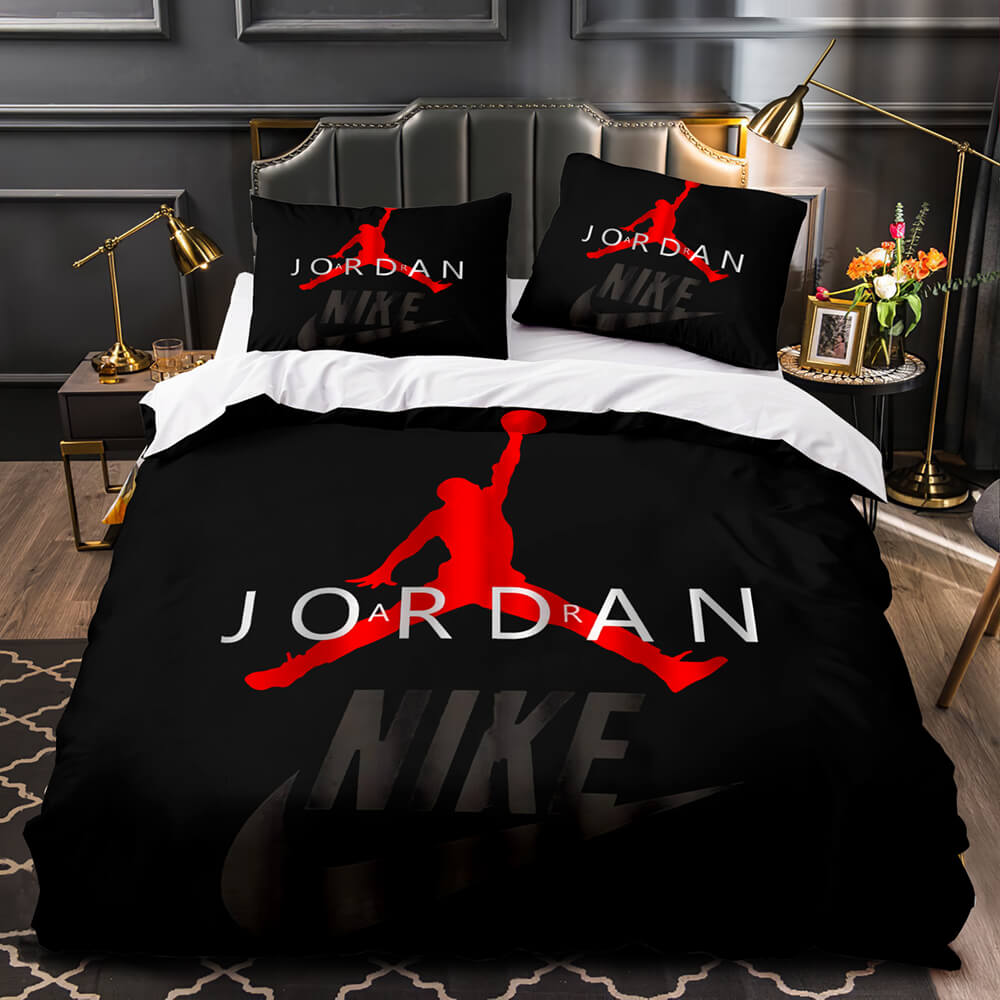 US$ 34.99 - Nike Jordan Bed Set Quilt Cover Pillowcase Room Decoration  Bedding Without Filler - www.spiritcos.com
