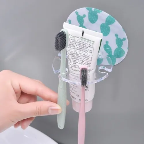 Automatic Toothpaste Dispenser Non-Toxic Wall Hanger Mount Dust-Proof Toothpaste Squeezer Quick Take Straw Toothpaste Rack Home