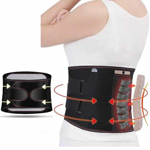Adjustable Tourmaline Self-Heating Magnetic Therapy Waist Belt Lumbar Support Back Waist Support Brace Double Banded Aja Lumbar