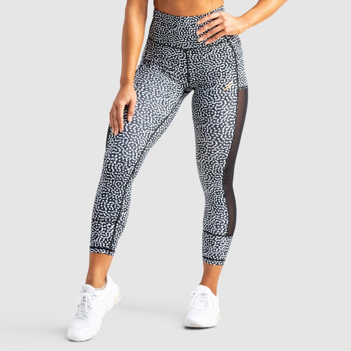 Breeze Mesh Leggings - Black Speckle