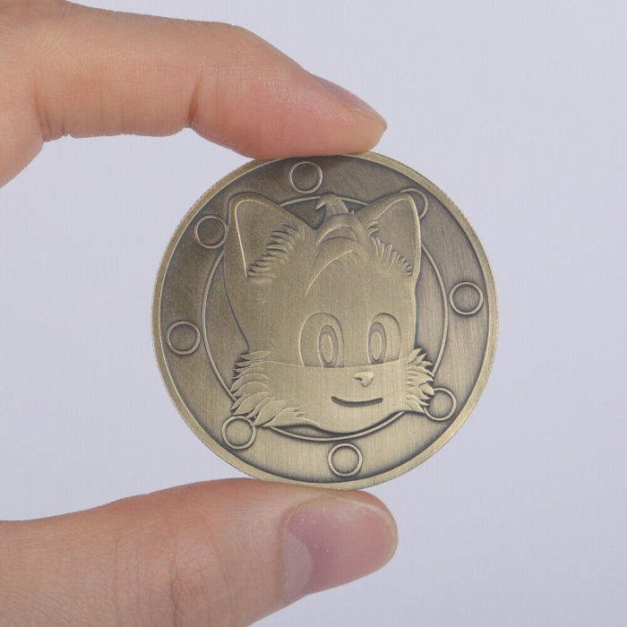 Sonic The Hedgehog 2 Collectible Coin Cosplay Miles Prower Knuckles Accessories