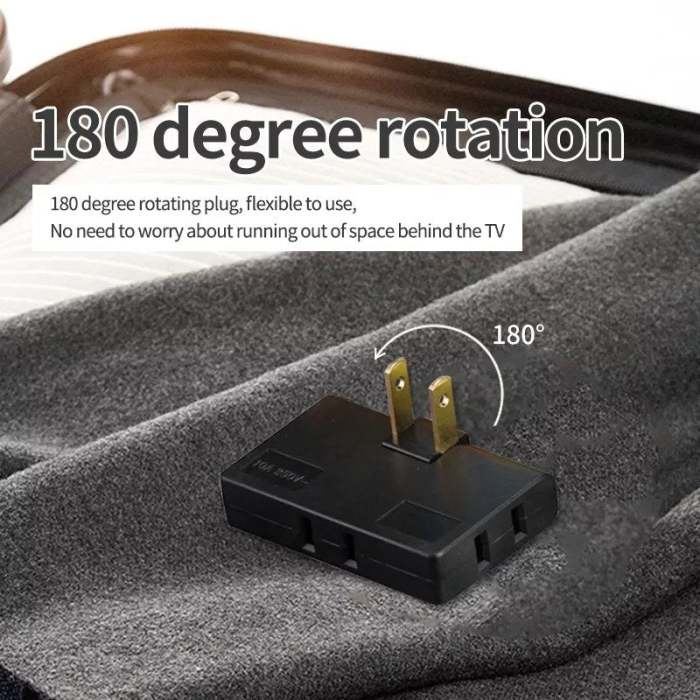 3 In 1 Rotatable Socket Converter- 4Pcs+2 For Free