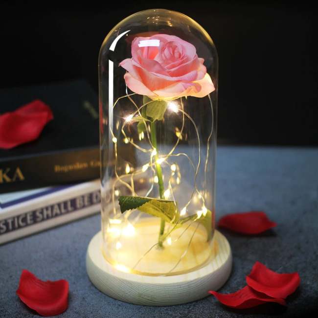 Led Enchanted Galaxy Sparkly Rose