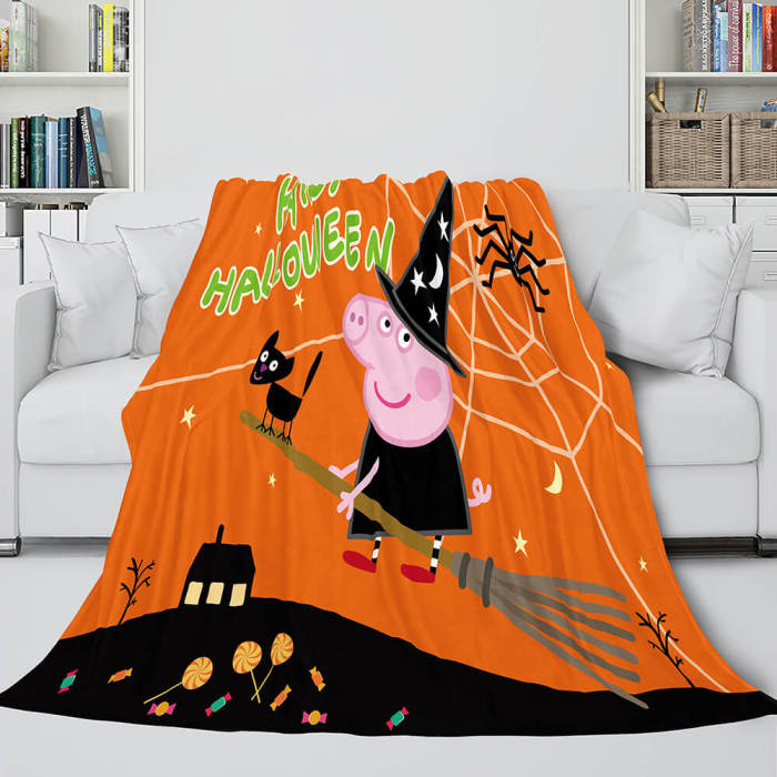 Peppa Pig Flannel Fleece Blanket Throw Cosplay Blanket Room Decoration