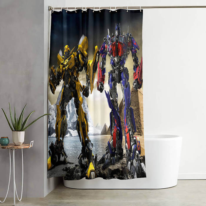 The Transformers Shower Curtain Bathroom Curtains With 12 Hooks