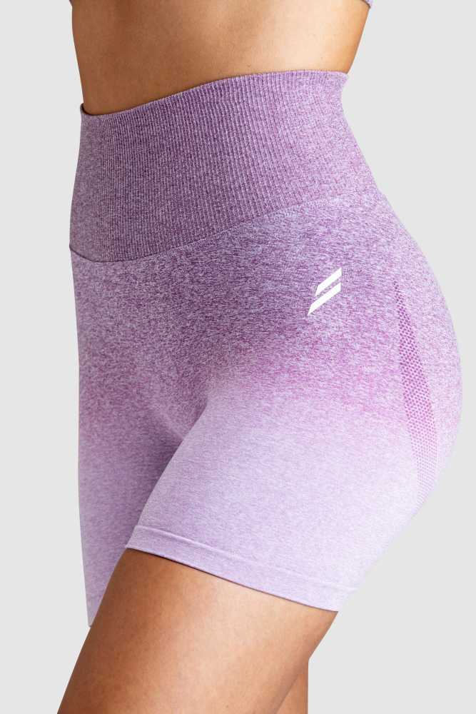 Ombre Scrunch Seamless Shorts - Purple