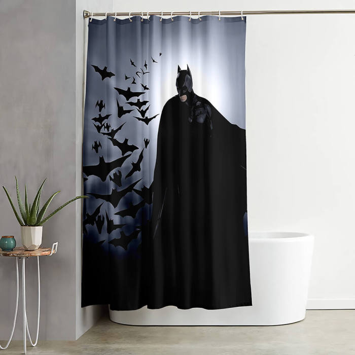 The Batman Shower Curtain Bathroom Curtains 180X180Cm With 12 Hooks