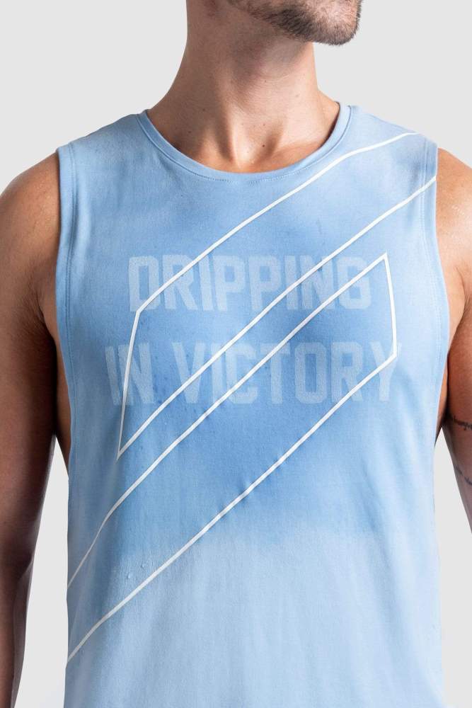 Victorydrip V2 Muscle Tank - Dripping In Victory - Sky Blue