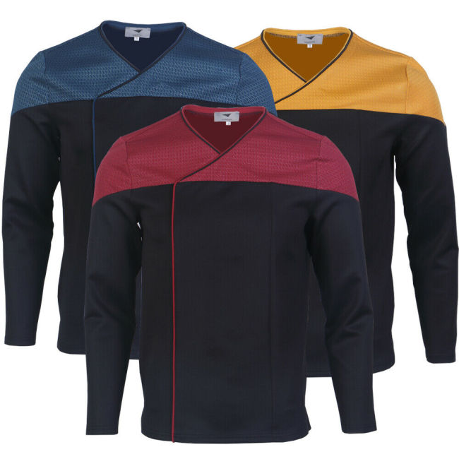 Star Trek Picard 2 Command Red Uniform Cosplay Starfleet Gold Blue Top Shirts Costume