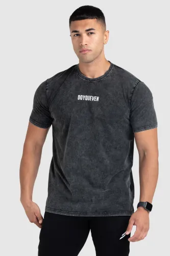 Origin Acid Wash Regular Fit Tee - Black