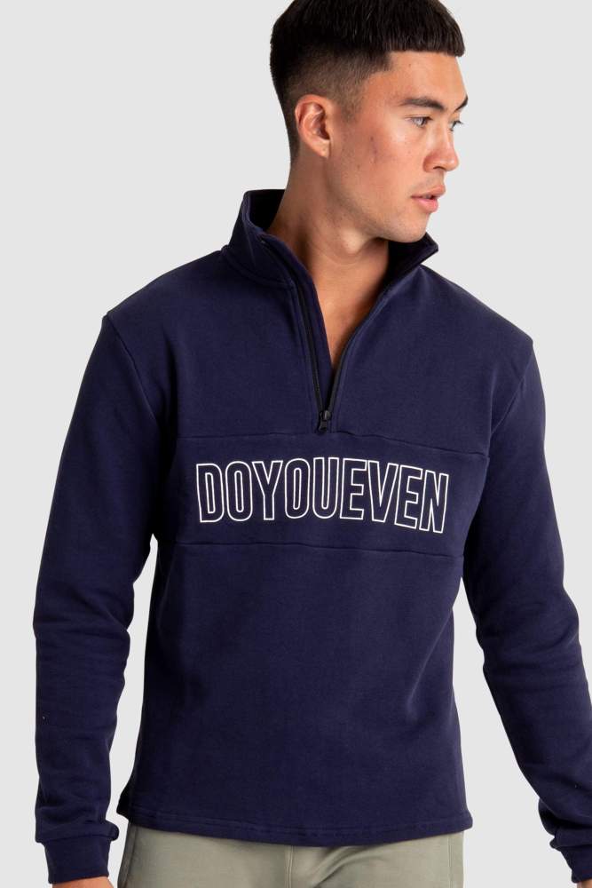 Essential ¼ Zip Jumper - Navy