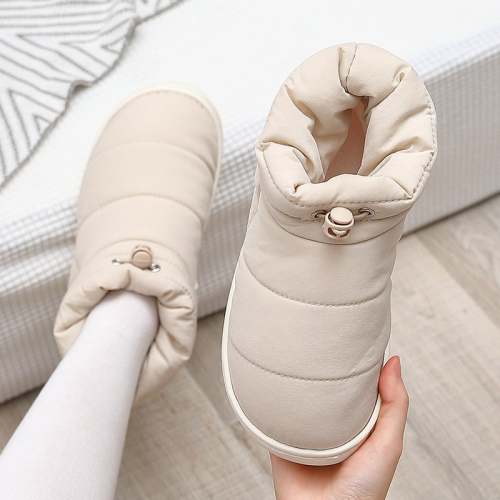 Women Winter Down Shoes Plus Size 45 Couple Snow Boots Women Shoes Antiskid Bottom Soft Keep Warm Mother Casual Boots Mens
