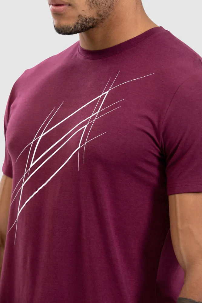 Progress Regular Fit Tee - Burgundy