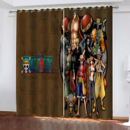 Anime One Piece Curtains Cosplay Blackout Window Drapes Room Decoration