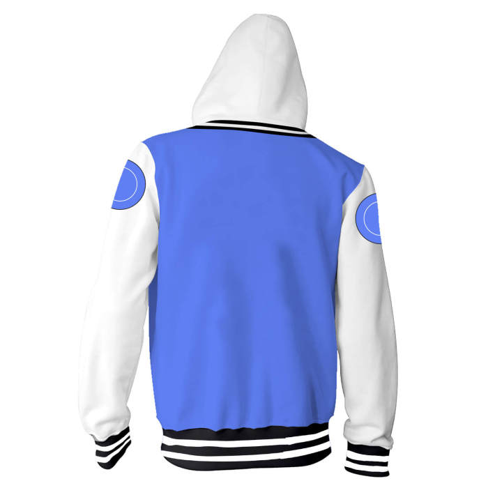 River City Girls 2 Kyoko Game Blue Unisex Adult Cosplay Zip Up 3D Print Hoodies Jacket Sweatshirt