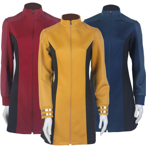 Star Trek Strange  Worlds Cosplay Number One Gold Blue Red Dress Starfleet Uniforms