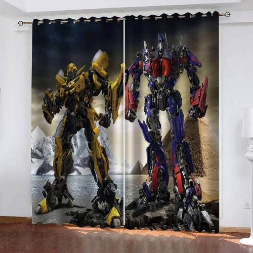 The Transformers Curtains Cosplay Blackout Window Drapes Room Decoration