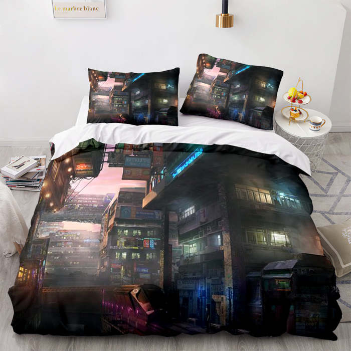Cyberpunk Bedding Set Duvet Covers Bed Sheet Sets