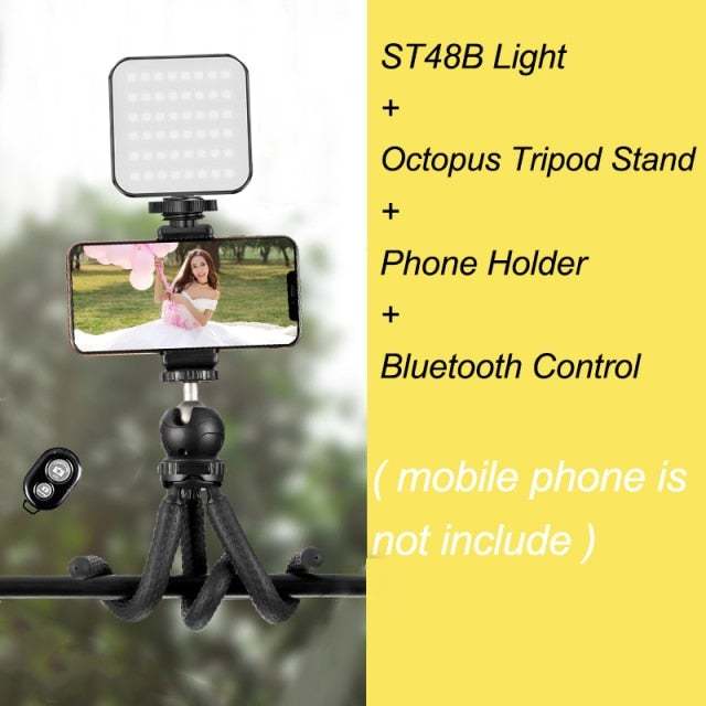 Mini Warm Cold Fill Light Live Led Light Tripod For Video Pographic Lighting Pography Vlog Po Living Selfie Ahm
