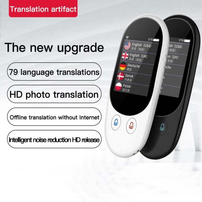 Smart Instant Voice Po Scanning Translator 2.4 Inch Touch Screen Wifi Support Offline Portable Multi-Language Translation