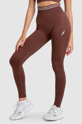 Dye Scrunch Seamless Leggings - Chocolate Brown