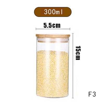 Mason Candy Jar For Spices Glass Bamboo Cover Container Glass Jars With Lids Cookie Jar Kitchen Jars And Lids Wholesale