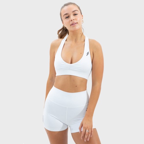 Evoke Scrunch Crop - White