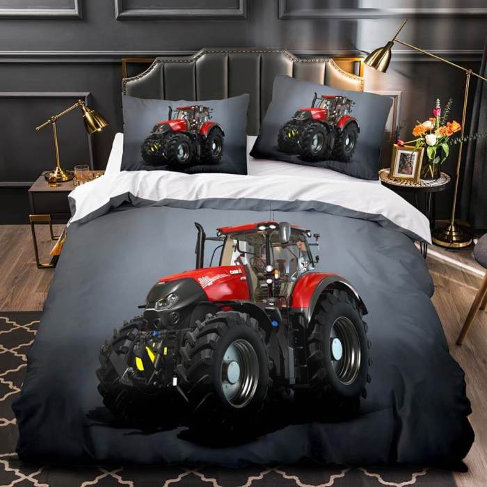 Farming Simulator Tractor Bedding Set Duvet Covers Bed Sheet Sets