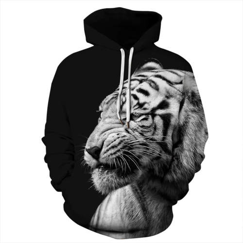 Animal White Siberian Amur Tiger Unisex Adult Cosplay 3D Print Jacket Sweatshirt