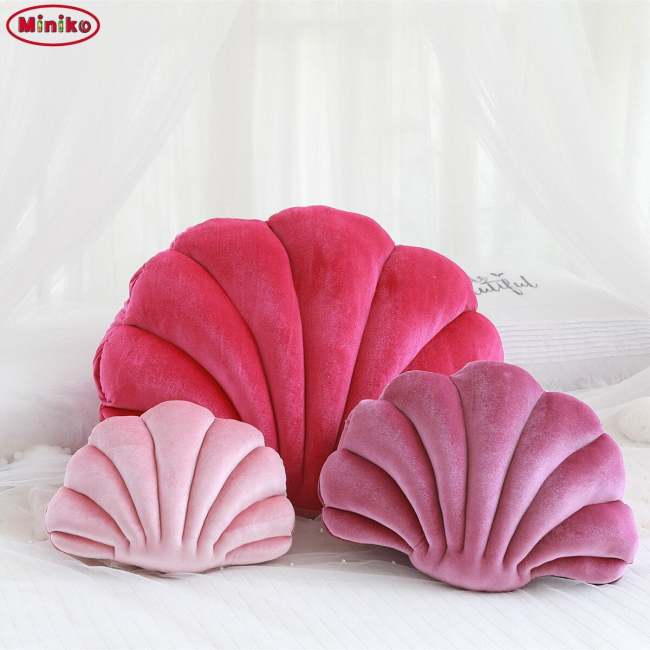 Fairy Princess Home Luxury Shell Stuffed Pillow Fantastic Velvet Pillow Sea Shell Home Decor Bed Sofa Cushion Decoration Gift