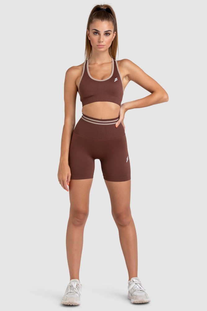 Dye Scrunch Seamless Shorts - Chocolate Brown