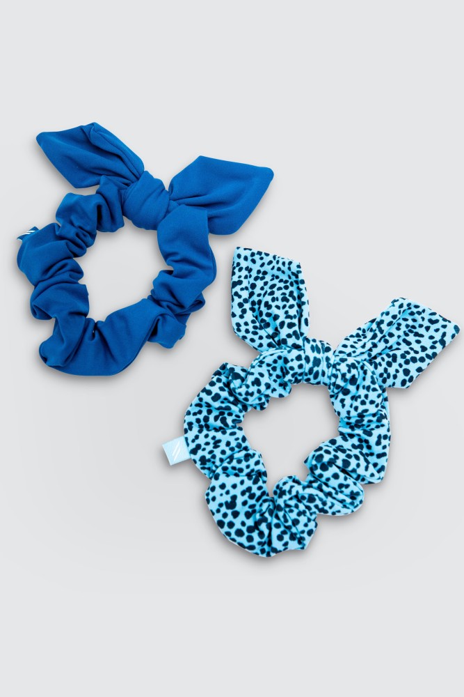 Excel+ Scrunchies - 2Pk Ocean Blue/Ocean Speckle